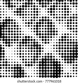 Grunge halftone black and white dots texture background. Spotted vector Abstract Texture
