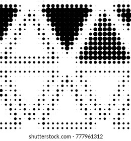Grunge halftone black and white dots texture background. Spotted vector Abstract Texture
