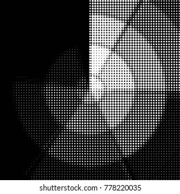 Grunge halftone black and white dots texture background. Spotted vector Abstract Texture
