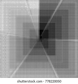 Grunge halftone black and white dots texture background. Spotted vector Abstract Texture
