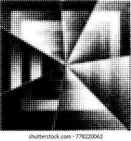 Grunge halftone black and white dots texture background. Spotted vector Abstract Texture
