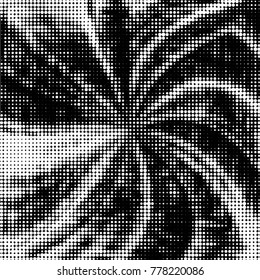Grunge halftone black and white dots texture background. Spotted vector Abstract Texture
