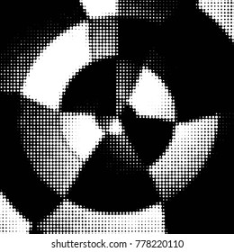 Grunge halftone black and white dots texture background. Spotted vector Abstract Texture

