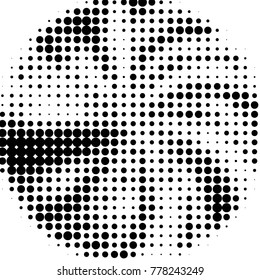 Grunge halftone black and white dots texture background. Spotted vector Abstract Texture