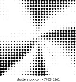 Grunge halftone black and white dots texture background. Spotted vector Abstract Texture