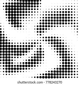 Grunge halftone black and white dots texture background. Spotted vector Abstract Texture