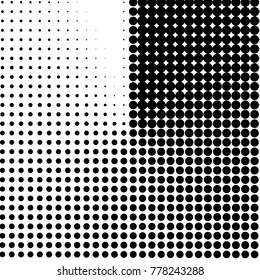 Grunge halftone black and white dots texture background. Spotted vector Abstract Texture