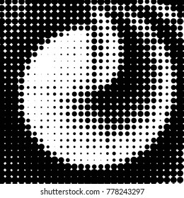 Grunge halftone black and white dots texture background. Spotted vector Abstract Texture