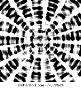 Grunge halftone black and white dots texture background. Spotted vector Abstract Texture

