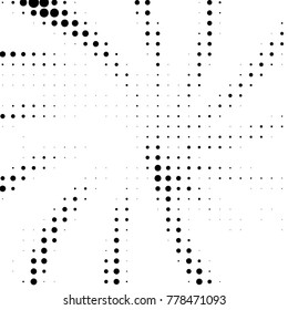 Grunge halftone black and white dots texture background. Spotted vector Abstract Texture

