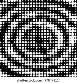 Grunge halftone black and white dots texture background. Spotted vector Abstract Texture
