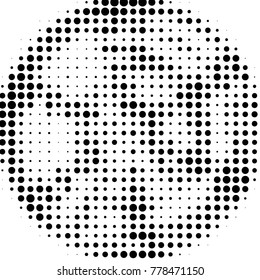 Grunge halftone black and white dots texture background. Spotted vector Abstract Texture
