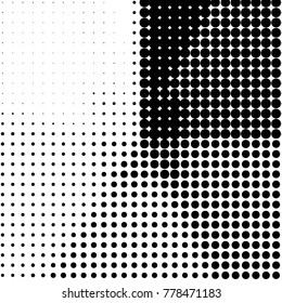 Grunge halftone black and white dots texture background. Spotted vector Abstract Texture
