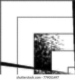 Grunge halftone black and white dots texture background. Spotted vector Abstract Texture
