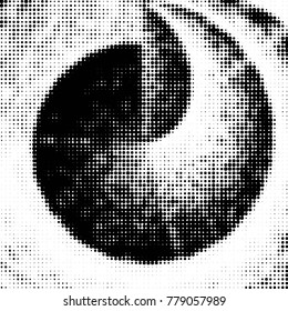 Grunge halftone black and white dots texture background. Spotted vector Abstract Texture
