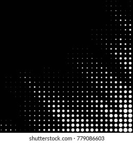 Grunge halftone black and white dots texture background. Spotted vector Abstract Texture
