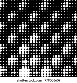 Grunge halftone black and white dots texture background. Spotted vector Abstract Texture
