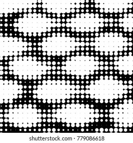 Grunge halftone black and white dots texture background. Spotted vector Abstract Texture
