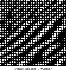 Grunge halftone black and white dots texture background. Spotted vector Abstract Texture
