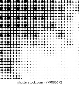 Grunge halftone black and white dots texture background. Spotted vector Abstract Texture
