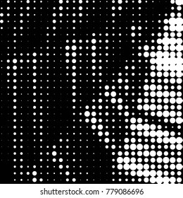 Grunge halftone black and white dots texture background. Spotted vector Abstract Texture
