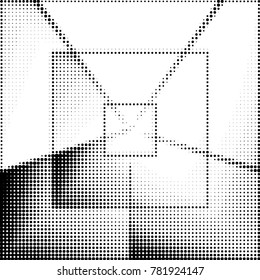 Grunge halftone black and white dots texture background. Spotted vector Abstract Texture
