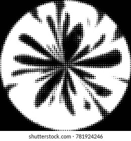 Grunge halftone black and white dots texture background. Spotted vector Abstract Texture
