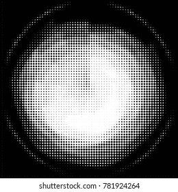 Grunge halftone black and white dots texture background. Spotted vector Abstract Texture
