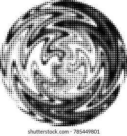 Grunge halftone black and white dots texture background. Spotted vector Abstract Texture
