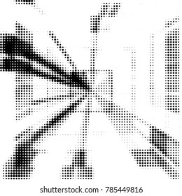 Grunge halftone black and white dots texture background. Spotted vector Abstract Texture
