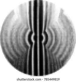 Grunge halftone black and white dots texture background. Spotted vector Abstract Texture
