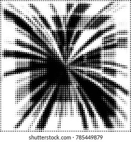 Grunge halftone black and white dots texture background. Spotted vector Abstract Texture
