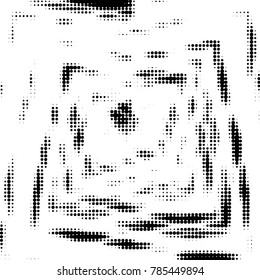 Grunge halftone black and white dots texture background. Spotted vector Abstract Texture
