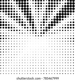 Grunge halftone black and white dots texture background. Spotted vector Abstract Texture
