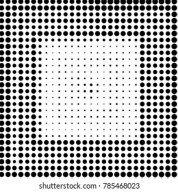 Grunge halftone black and white dots texture background. Spotted vector Abstract Texture
