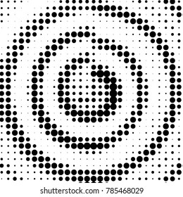 Grunge halftone black and white dots texture background. Spotted vector Abstract Texture

