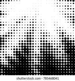 Grunge halftone black and white dots texture background. Spotted vector Abstract Texture
