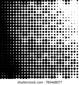 Grunge halftone black and white dots texture background. Spotted vector Abstract Texture
