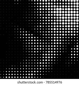 Grunge halftone black and white dots texture background. Spotted vector Abstract Texture
