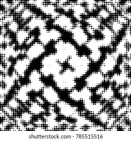 Grunge halftone black and white dots texture background. Spotted vector Abstract Texture
