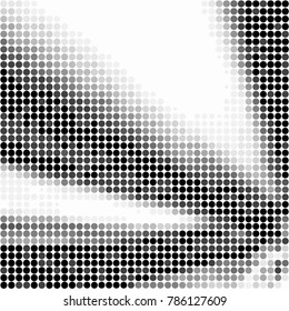 Grunge halftone black and white dots texture background. Spotted vector Abstract Texture
