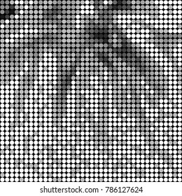 Grunge halftone black and white dots texture background. Spotted vector Abstract Texture
