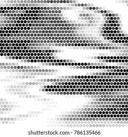 Grunge halftone black and white dots texture background. Spotted vector Abstract Texture
