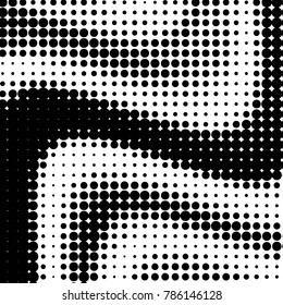 Grunge halftone black and white dots texture background. Spotted vector Abstract Texture
