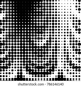Grunge halftone black and white dots texture background. Spotted vector Abstract Texture
