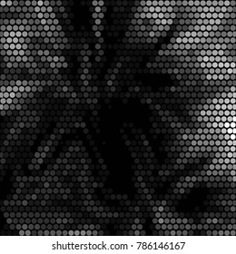 Grunge halftone black and white dots texture background. Spotted vector Abstract Texture
