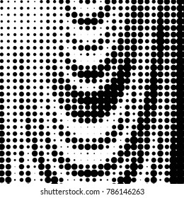 Grunge halftone black and white dots texture background. Spotted vector Abstract Texture
