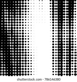 Grunge halftone black and white dots texture background. Spotted vector Abstract Texture
