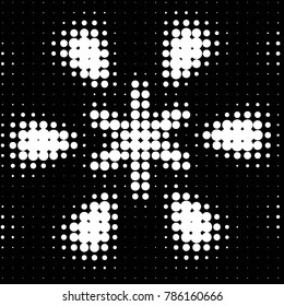 Grunge halftone black and white dots texture background. Spotted vector Abstract Texture
