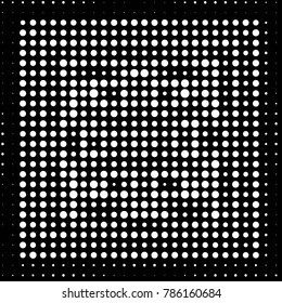 Grunge halftone black and white dots texture background. Spotted vector Abstract Texture
